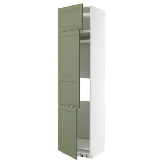 Ikea METOD - Cabinet for fridge/freezer+3 doors, white/Axstad gray-green,60x60x240 cm