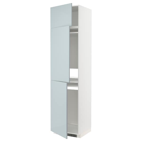 Ikea METOD - High cab f fridge/freezer w 3 doors, white/Kallarp light grey-blue , 60x60x240 cm