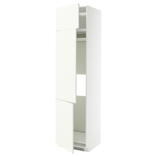 Ikea METOD - High cab f fridge/freezer w 3 doors, white/Vallstena white, 60x60x240 cm