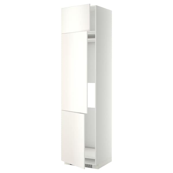 Ikea METOD - High cab f fridge/freezer w 3 doors, white/Veddinge white, 60x60x240 cm