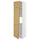 METOD - METOD High cab f fridge/freezer w 3 doors, white/Voxtorp oak effect, 60x60x220 cm