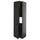 METOD - METOD High cab f fridge/freezer w 3 doors, black-grey/Lerhyttan black stained, 60x60x220 cm
