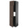 METOD - METOD High cab f fridge/freezer w 3 doors, black-grey/Sinarp brown, 60x60x220 cm