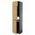 METOD - METOD High cab f fridge/freezer w 3 doors, black-grey/Voxtorp oak effect, 60x60x240 cm