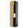 METOD - METOD High cab f fridge/freezer w 3 doors, black-grey/Voxtorp oak effect, 60x60x240 cm