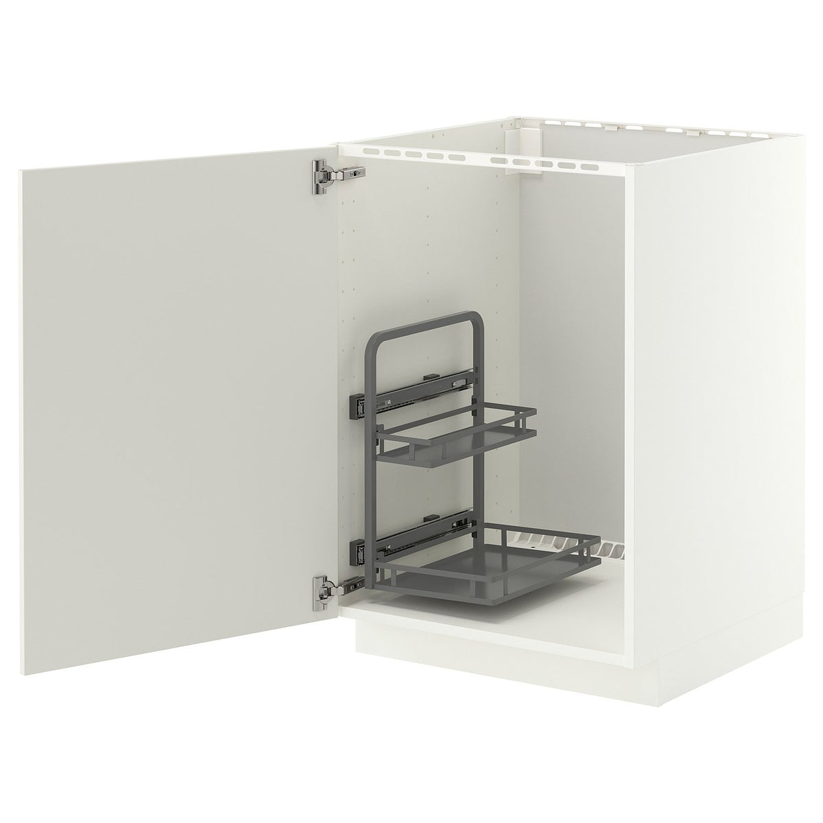 METOD sink cabinet with organiser, white/Veddinge white, 60x60x80 cm