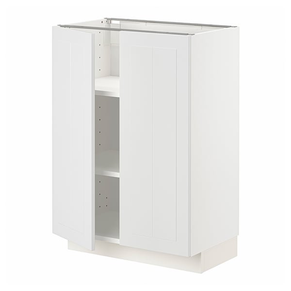 METOD - METOD Base cabinet with shelves/2 doors, white/Stensund white, 60x37 cm