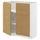 METOD - METOD Base cabinet with shelves/2 doors, white/Voxtorp oak effect, 80x37 cm
