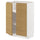 METOD - METOD Base cabinet with shelves/2 doors, white/Voxtorp oak effect, 60x37 cm