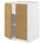 METOD - METOD Base cabinet with shelves/2 doors, white/Voxtorp oak effect, 60x60 cm