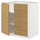 METOD - METOD Base cabinet with shelves/2 doors, white/Voxtorp oak effect, 80x60 cm