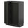METOD base cabinet with shelves/2 doors, black-grey/Lerhyttan black stained, 60x37 cm