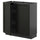 METOD base cabinet with shelves/2 doors, black-grey/Lerhyttan black stained, 80x37 cm