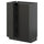 METOD - METOD Base cabinet with shelves/2 doors, black-grey/Nickebo matt anthracite, 60x37 cm