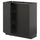 METOD - METOD Base cabinet with shelves/2 doors, black-grey/Nickebo matt anthracite, 80x37 cm