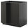 METOD - METOD Base cabinet with shelves/2 doors, black-grey/Nickebo matt anthracite, 80x60 cm