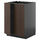 METOD - METOD Base cabinet with shelves/2 doors, black-grey/Sinarp brown, 60x60 cm
