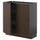 METOD - METOD Base cabinet with shelves/2 doors, black-grey/Sinarp brown, 80x37 cm