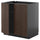 METOD - METOD Base cabinet with shelves/2 doors, black-grey/Sinarp brown, 80x60 cm
