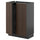 METOD - METOD Base cabinet with shelves/2 doors, black-grey/Sinarp brown, 60x37 cm