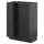 METOD - METOD Base cabinet with shelves/2 doors, black-grey/Upplöv matt anthracite, 60x37 cm