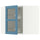 METOD corner wall cab w carousel/glass dr, white/Lerhyttan blue, 68x60 cm