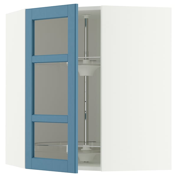 METOD wall unit angol access girev/ant vetr, white/Lerhyttan blue, 68x80 cm