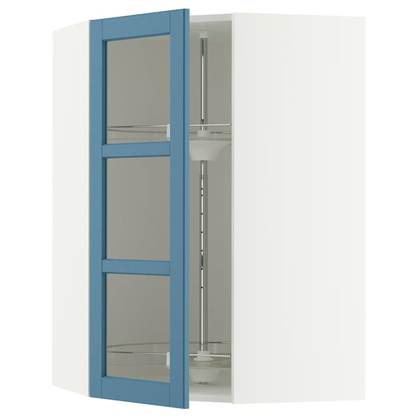 METOD wall unit angol access girev/ant vetr, white/Lerhyttan blue, 68x100 cm