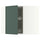 METOD corner wall cabinet with carousel, white/Aspudden dark grey-green, 68x60 cm