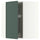 METOD corner wall cabinet with carousel, white/Aspudden dark grey-green, 68x80 cm