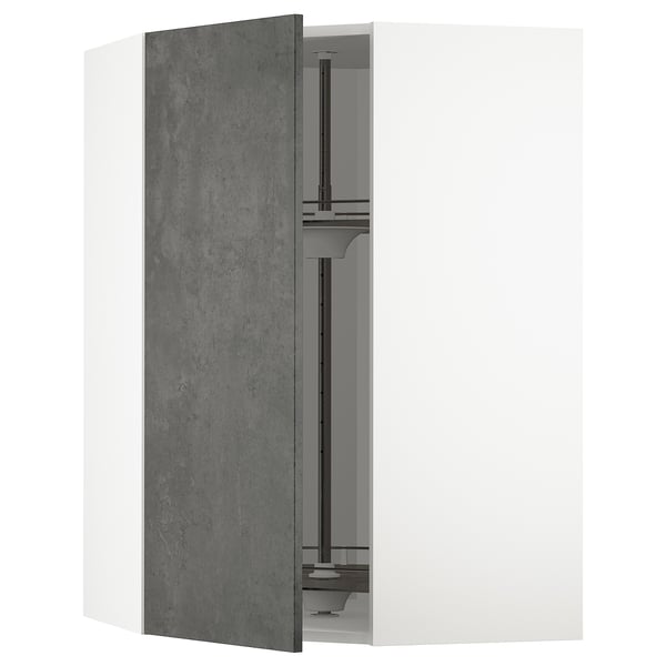 METOD corner wall cabinet with carousel