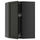 METOD - METOD Corner wall cabinet with carousel, black-grey/Lerhyttan black stained, 68x100 cm