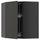 METOD - METOD Corner wall cabinet with carousel, black-grey/Nickebo matt anthracite, 68x80 cm