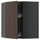 METOD - METOD Corner wall cabinet with carousel, black-grey/Sinarp brown, 68x80 cm
