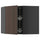 METOD - METOD Corner wall cabinet with carousel, black-grey/Sinarp brown, 68x60 cm