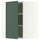 METOD corner wall cabinet with shelves, white/Aspudden dark grey-green, 68x80 cm