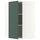 METOD corner wall cabinet with shelves, white/Aspudden dark grey-green, 68x100 cm