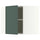 METOD corner wall cabinet with shelves, white/Aspudden dark grey-green, 68x60 cm