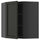 METOD - METOD Corner wall cabinet with shelves, black-grey/Lerhyttan black stained, 68x80 cm
