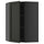 METOD - METOD Corner wall cabinet with shelves, black-grey/Lerhyttan black stained, 68x100 cm