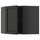 METOD - METOD Corner wall cabinet with shelves, black-grey/Lerhyttan black stained, 68x60 cm