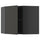 METOD - METOD Corner wall cabinet with shelves, black-grey/Nickebo matt anthracite, 68x60 cm