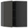 METOD - METOD Corner wall cabinet with shelves, black-grey/Nickebo matt anthracite, 68x80 cm