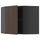 METOD - METOD Corner wall cabinet with shelves, black-grey/Sinarp brown, 68x60 cm