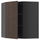 METOD - METOD Corner wall cabinet with shelves, black-grey/Sinarp brown, 68x80 cm