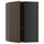 METOD - METOD Corner wall cabinet with shelves, black-grey/Sinarp brown, 68x100 cm