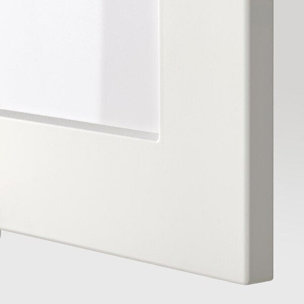 Ikea METOD - Corner wall cab w shelves/glass dr, white/Stensund white, 68x60 cm