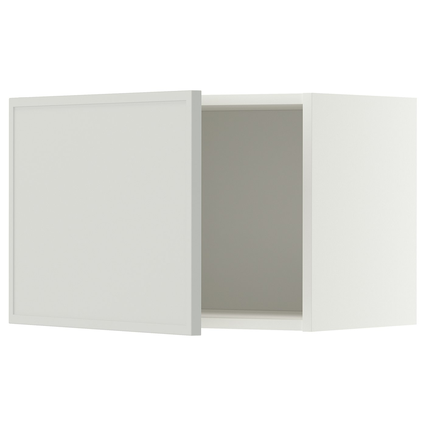 METOD wall cabinet, white/Aspudden light grey, 60x40 cm