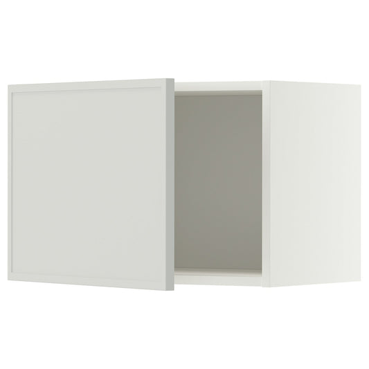 METOD wall cabinet, white/Aspudden light grey, 60x40 cm