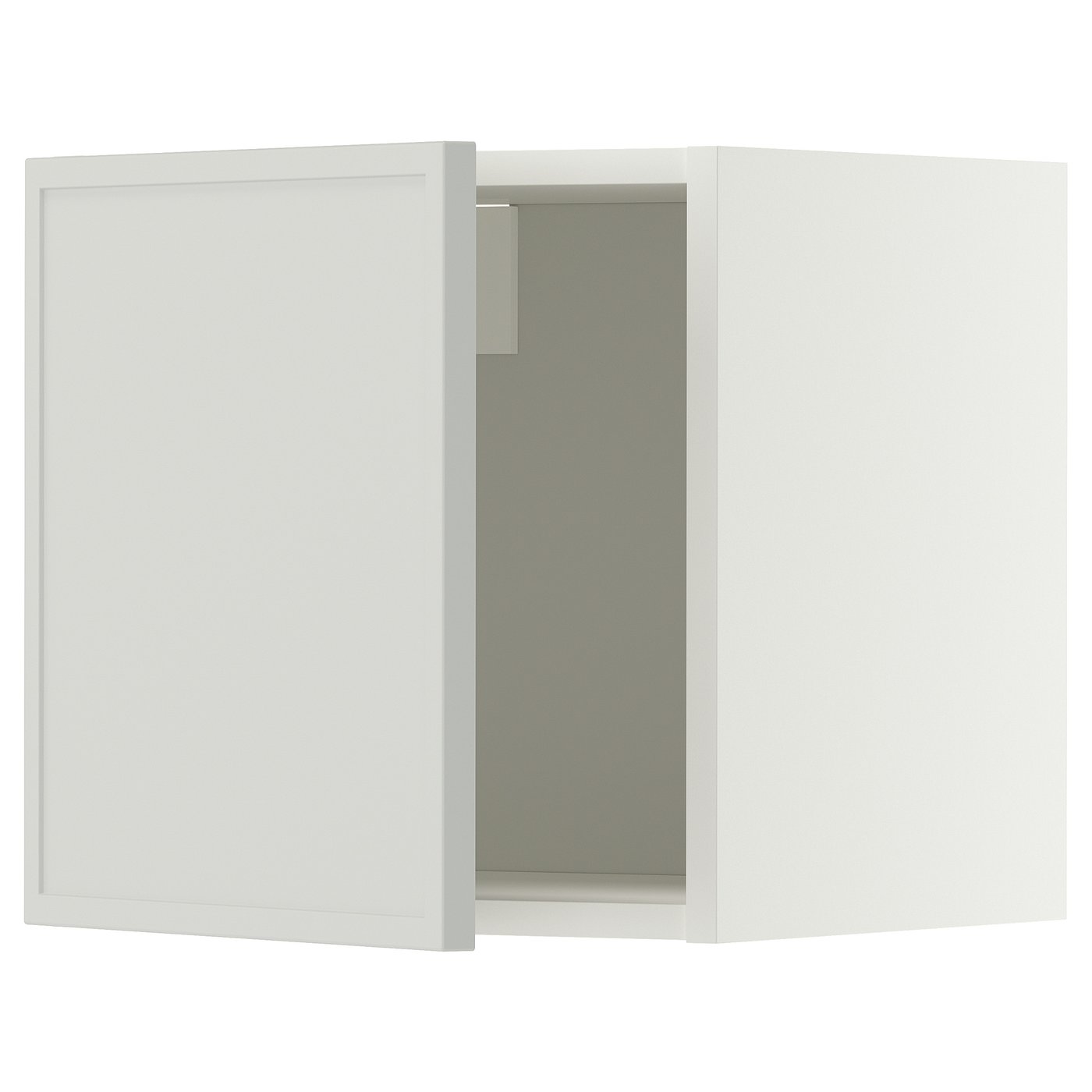 METOD wall cabinet, white/Aspudden light grey, 40x40 cm